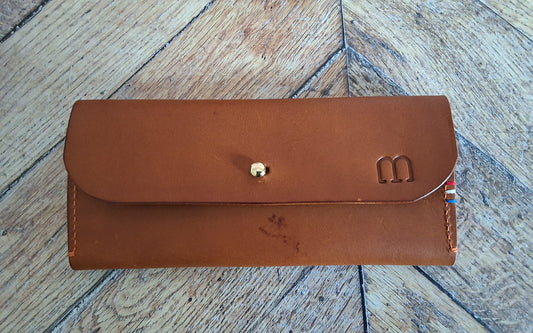 Étui à lunettes en cuir Wax