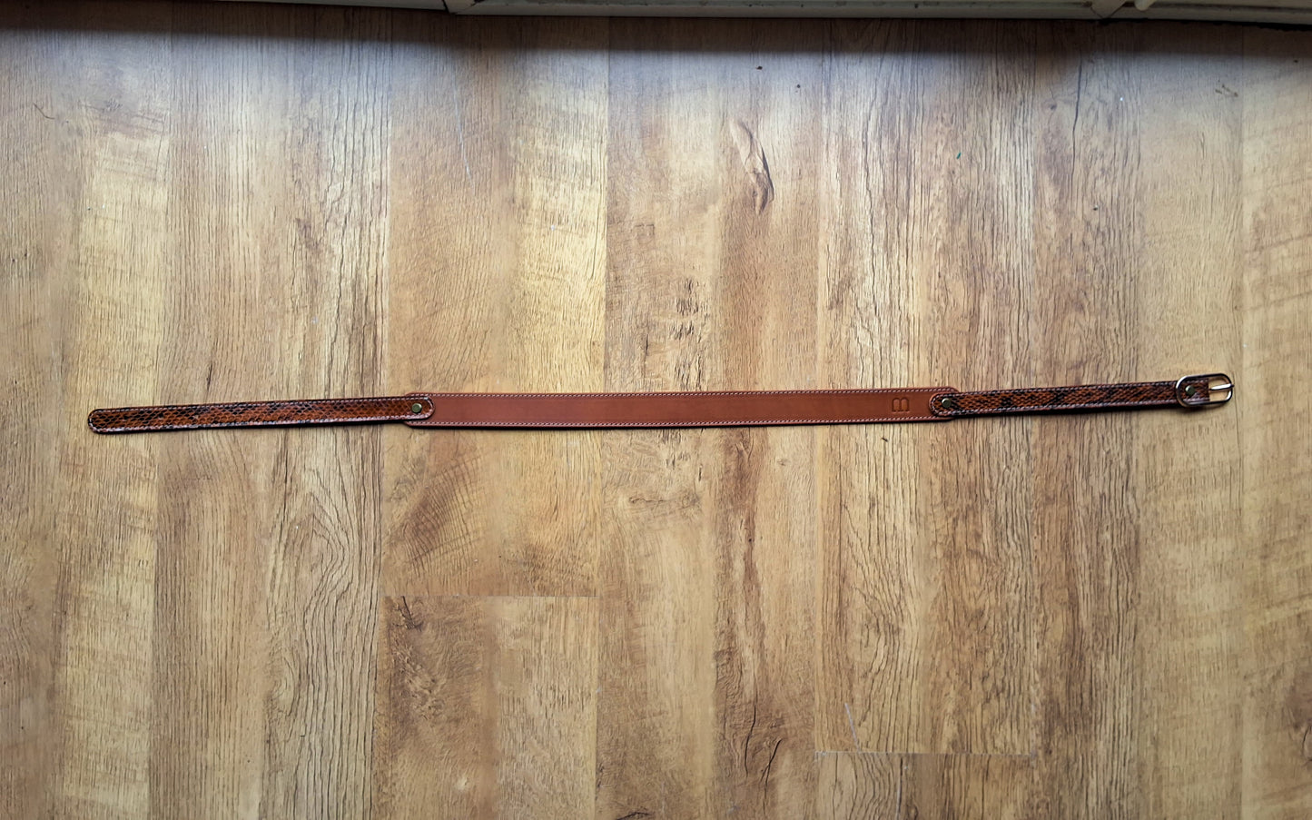 Ceinture ”Marie” bi-matière marron