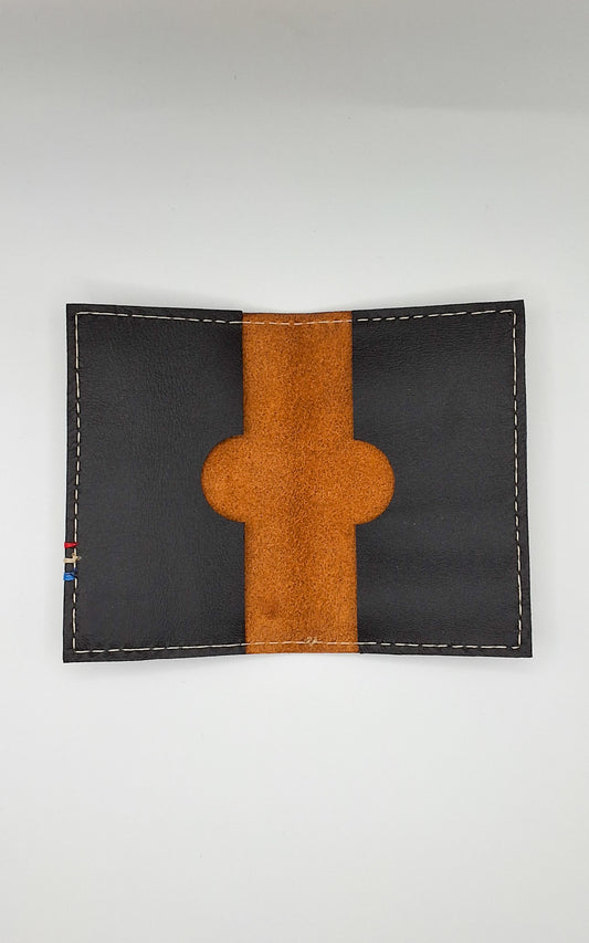 Porte cartes ultra compact en cuir wax
