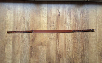 Ceinture ”Marie” bi-matière marron