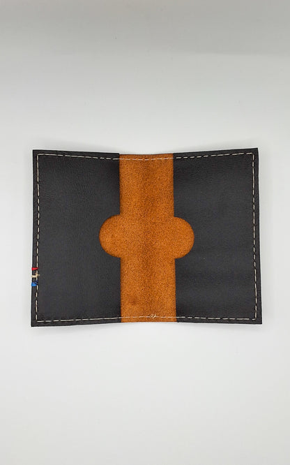 Porte cartes ultra compact en cuir wax
