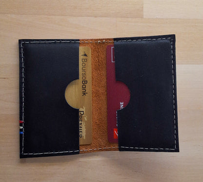 Porte cartes ultra compact en cuir wax